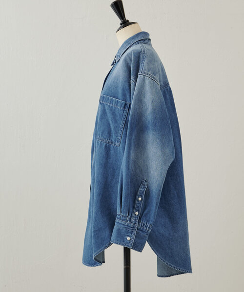 ブラウス シャツ 「FRIPIER」8.5OZ デニムパールボタンシャツ レディース