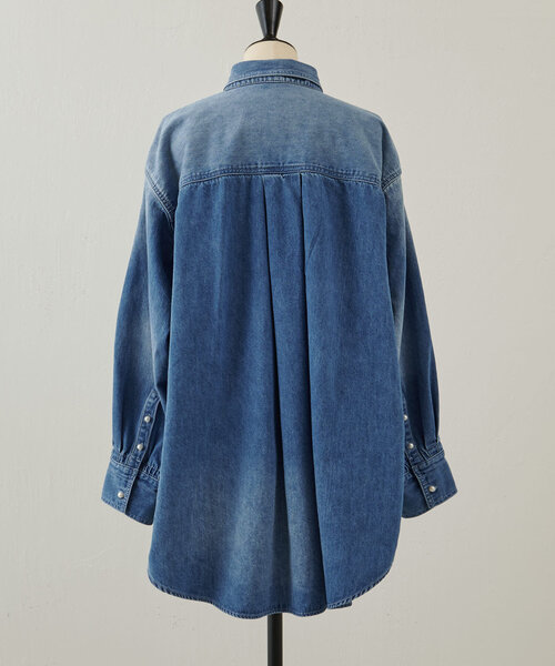 ブラウス シャツ 「FRIPIER」8.5OZ デニムパールボタンシャツ レディース