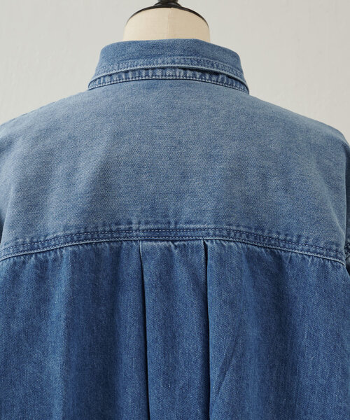 ブラウス シャツ 「FRIPIER」8.5OZ デニムパールボタンシャツ レディース
