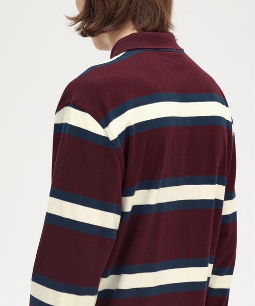 FRED PERRY ポロシャツ Jersey Stripe Polo Shirt／ジャージー
