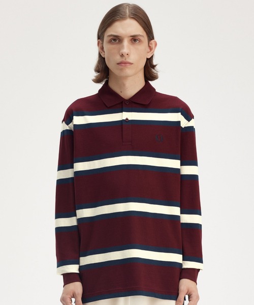 FRED PERRY（フレッドペリー） ポロシャツ Jersey Stripe Polo Shirt