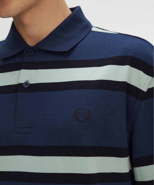 FRED PERRY ポロシャツ Jersey Stripe Polo Shirt／ジャージー