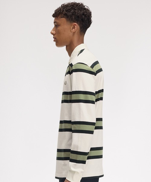 FRED PERRY ポロシャツ Jersey Stripe Polo Shirt／ジャージー
