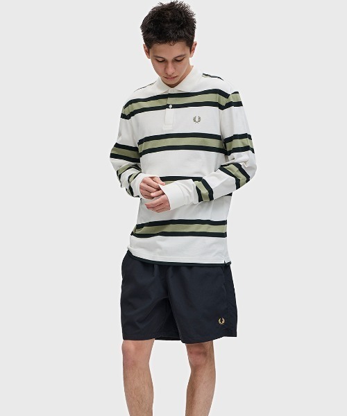 FRED PERRY ポロシャツ Jersey Stripe Polo Shirt／ジャージー