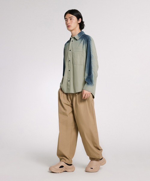 ブラウス シャツ Spray-printed Fine Corduroy Shirt / プリントカラースシャツ レディース JNBY ブラウス シャツ Spray-printed Fine Corduroy Shirt