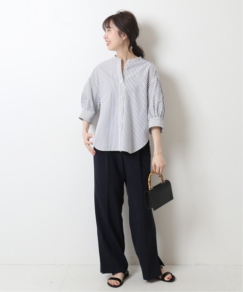 「Spick & Span」 半袖ブラウス「DONEEYUコラボ」 FREE ネイビー レディース Spick＆Span 「Spick & Span」 半袖ブラウス「DONEEYUコラボ