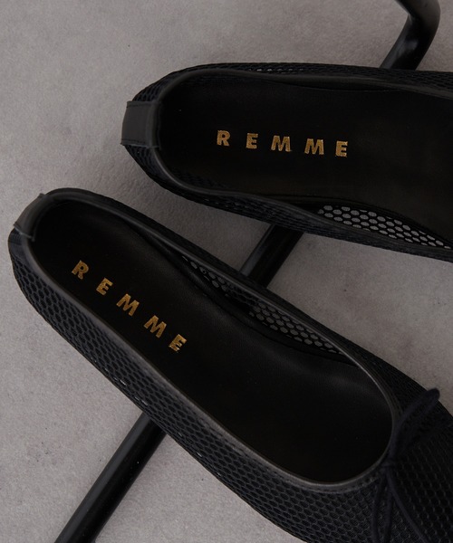REMME（レメ） バレエシューズ パンプス 「REMME」メッシュリボン