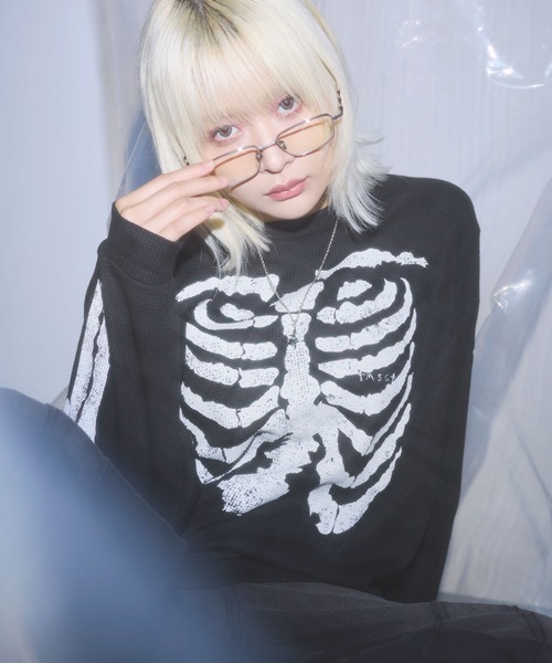 tシャツ ボーングラフィックサーマルロングスリーブTシャツ「UNISEX