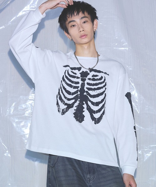 tシャツ ボーングラフィックサーマルロングスリーブTシャツ「UNISEX