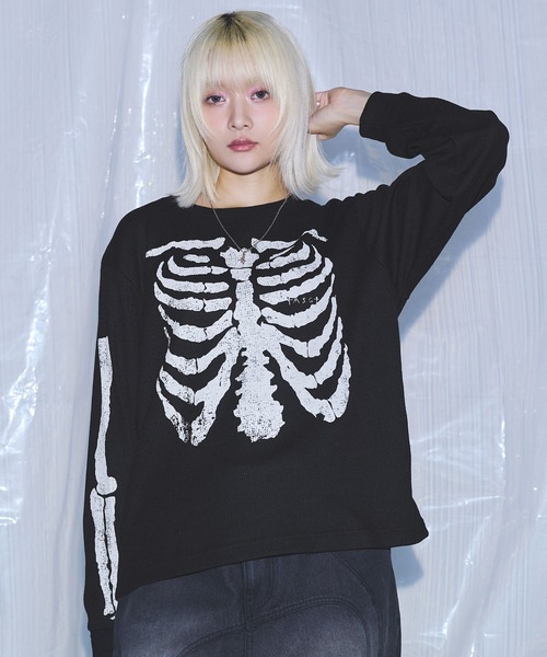 tシャツ ボーングラフィックサーマルロングスリーブTシャツ