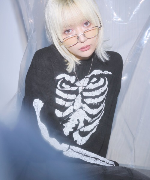 tシャツ ボーングラフィックサーマルロングスリーブTシャツ「UNISEX