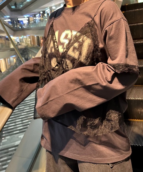 レイヤード完成してるロンT レディース Alley Tokyo レイヤード完成してるロンT レディース : ZOZOTOWN
