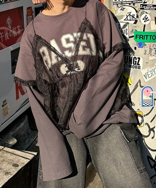レイヤード完成してるロンT レディース Alley Tokyo レイヤード完成してるロンT レディース : ZOZOTOWN