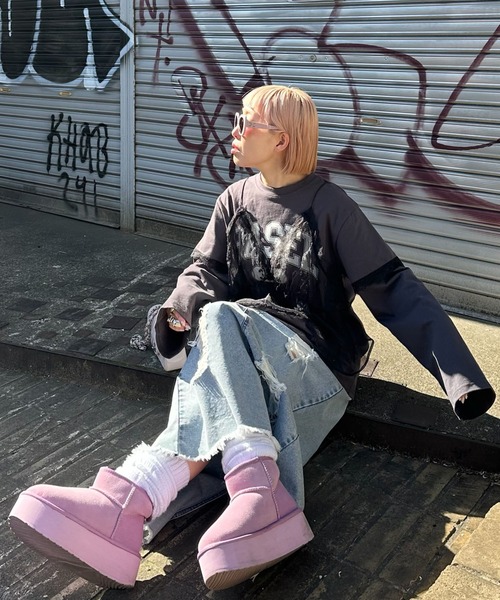 レイヤード完成してるロンT レディース Alley Tokyo レイヤード完成してるロンT レディース : ZOZOTOWN