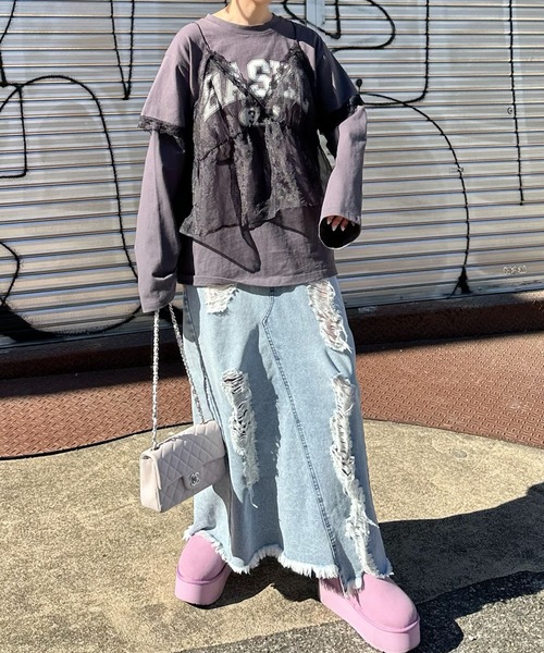 Alley Tokyo レイヤード完成してるロンT レディース : ZOZOTOWN