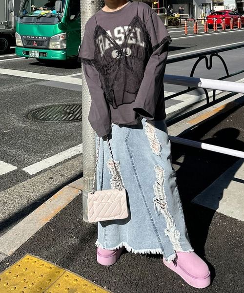 レイヤード完成してるロンT レディース Alley Tokyo レイヤード完成してるロンT レディース : ZOZOTOWN