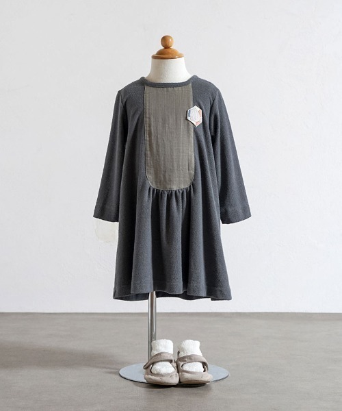 美品 NAOMI ITO ヨークギャザー 前開きワンピース ナチュラル ゆったり