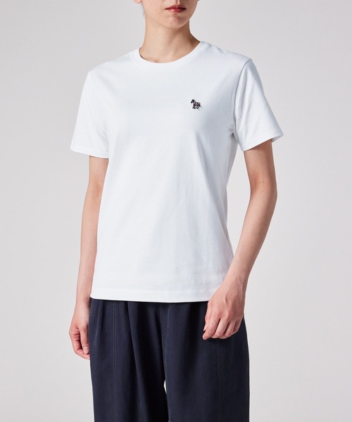 tシャツ ウィメンズ ゼブラワッペン 半袖Tシャツ/ 255408 G799 レディース ウィメンズ ゼブラワッペン 半袖Tシャツ（155408G799