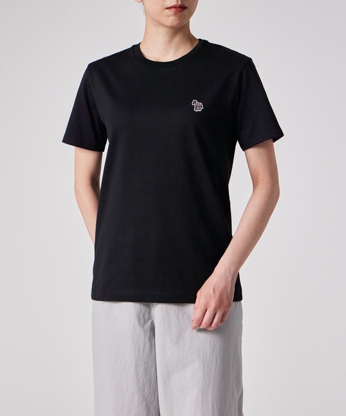 tシャツ ウィメンズ ゼブラワッペン 半袖Tシャツ/ 255408 G799 レディース ウィメンズ ゼブラワッペン 半袖Tシャツ