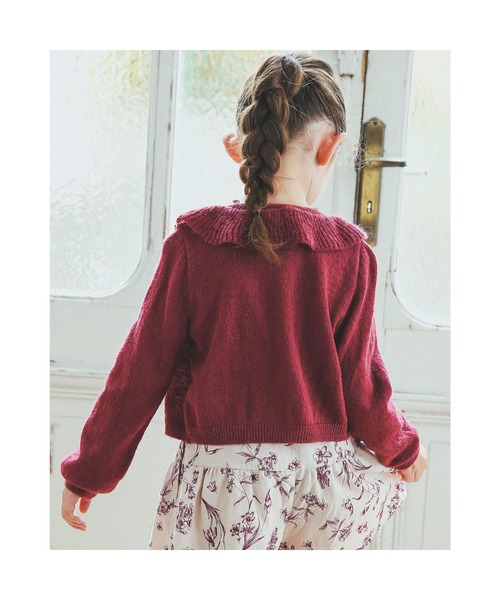 「BeBe」 「KIDS」ニットカーディガン 90 エンジ キッズ_画像5