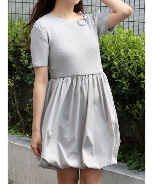 dazzlin ワンピース ニットドッキングバルーンワンピース