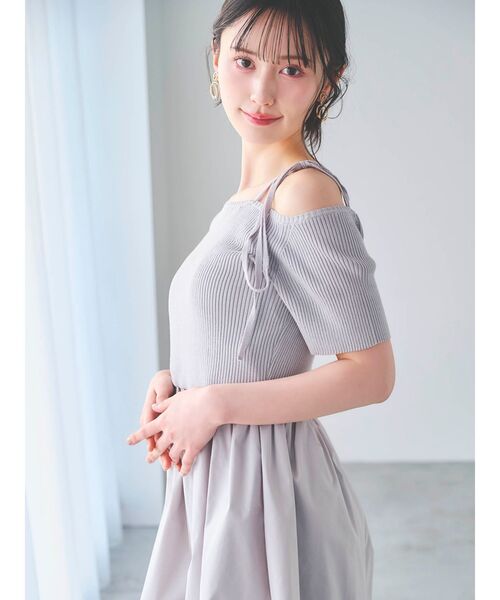 Sheller ドッキング バルーン ワンピース dazzlin ワンピース ニットドッキングバルーンワンピース