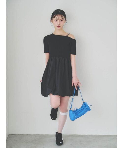 Sheller ドッキング バルーン ワンピース セール】 ドッキングバルーンワンピース（ブラック/ベージュ