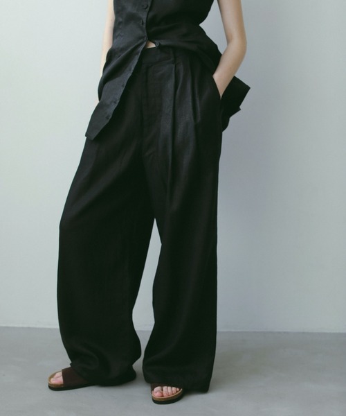 ETRE TOKYO パンツ 「ZOZO限定カラー」ドロストヘムリネンワイド