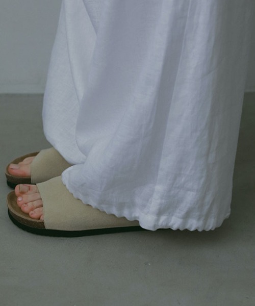 etre tokyo ドロストヘムリネンワイドパンツ ドロストヘムリネンワイドパンツ(S WHITE): ボトムス │ ETRE