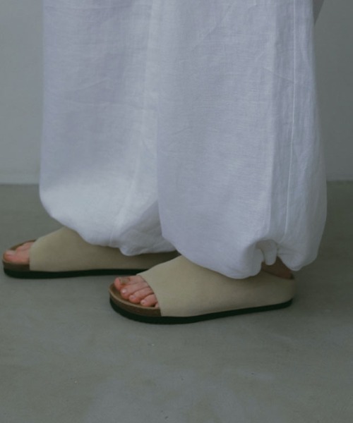etre tokyo ドロストヘムリネンワイドパンツ ドロストヘムリネンワイドパンツ(S WHITE): ボトムス │ ETRE