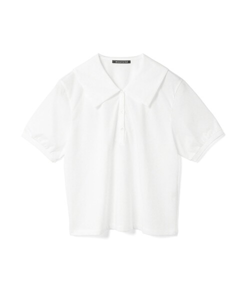 tシャツ mizuiro ind ワイドカラーポロシャツ レディース