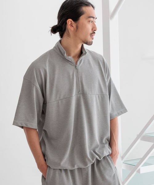 HEREIAM tシャツ 「HEREIAM MEN」吸水速乾＆UV/DRYMIXハーフジッププル