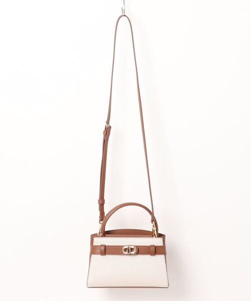 CHARLES & KEITHオブリエルキャンバスツートーントップハンドルバッグ CHARLES & KEITH Aubrielle オブリエル キャンバスツートーン