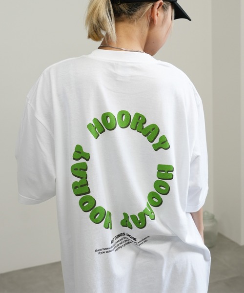 tシャツ バックサークルロゴ ビッグシルエット ユニセックス Tシャツ レディース メンズ