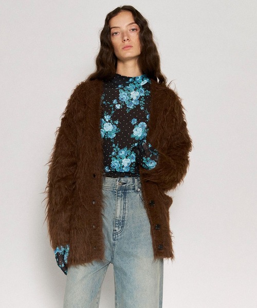 MAISON SPECIAL ブラウン カーディガン MAISON SPECIAL（メゾンスペシャル） ニットカーディガン FREE