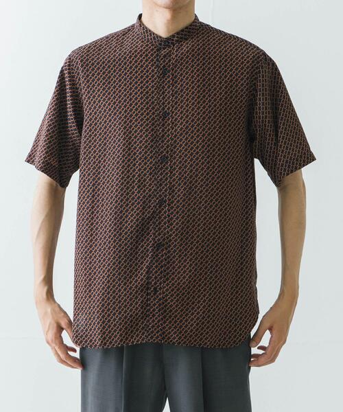 URBAN RESEARCH（アーバンリサーチ） シャツ PRINT BAND COLLAR SHIRTS