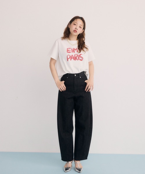 tシャツ ペンキ風ロゴEIMY PARIS Tシャツ レディース eimy istoire tシャツ ペンキ風ロゴEIMY PARIS Tシャツ