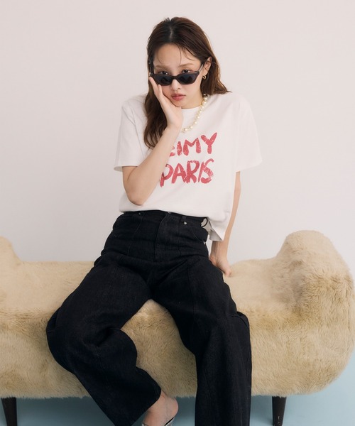 eimy istoire tシャツ ペンキ風ロゴEIMY PARIS Tシャツ