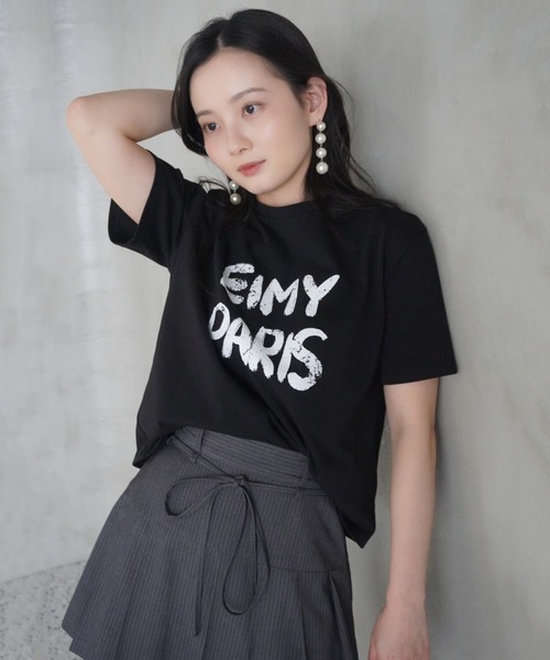 eimy istoire tシャツ ペンキ風ロゴEIMY PARIS Tシャツ