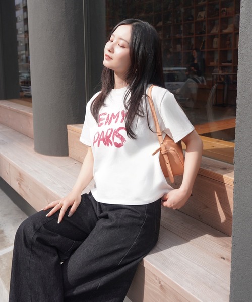 eimy istoire tシャツ ペンキ風ロゴEIMY PARIS Tシャツ