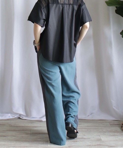 BITTOKO スラックス パンツ Newライン切替パンツ レディース