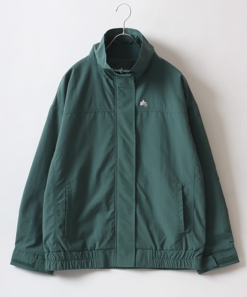 「LOGOS」 ナイロンブルゾン L ブルーグリーン レディース
