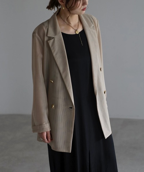リネン100%✨ MEYAME メヤメ テーラードジャケット ベージュ 0 SALE 50%OFF】[MEY-1820]meyame(メヤメ) LINEN JACKET リネン