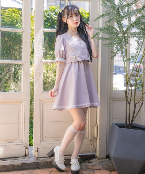 ROJITA（ロジータ） ワンピース フラップリボン付レイヤードワンピース