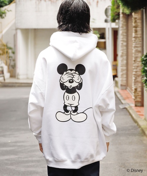 「MICKEY MOUSE」 プルオーバーパーカー「ROOPTOKYOコラボ」 X-LARGE ミント レディース_画像3