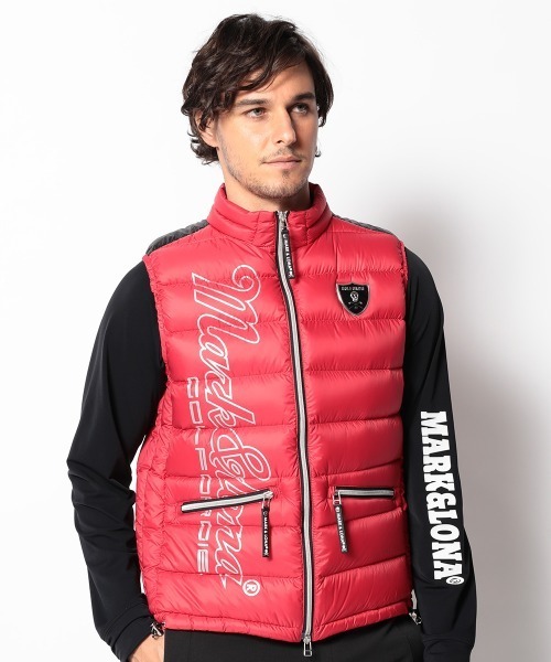 MARK & LONA」 ダウンベスト 48 ホワイト メンズ