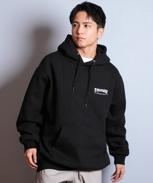 XL 新品 黒 スラッシャー プルオーバー パーカー THRASHER パーカー THRASHER/スラッシャー プルオーバー スウェット