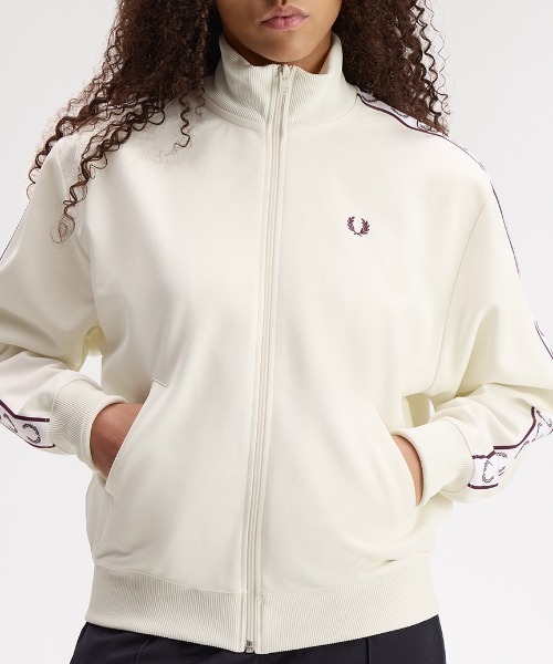 Fred Perry トラックジャケット ホワイト M FRED PERRY（フレッドペリー） ジャージ Taped Track Jacket／フレッド