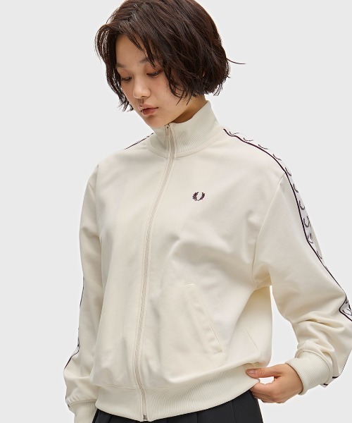 Fred Perry トラックジャケット ホワイト M FRED PERRY（フレッドペリー） ジャージ Taped Track Jacket／フレッド
