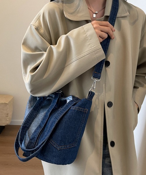 COO+i（クーイ） ショルダーバッグ バッグ バイカラー2wayデニム